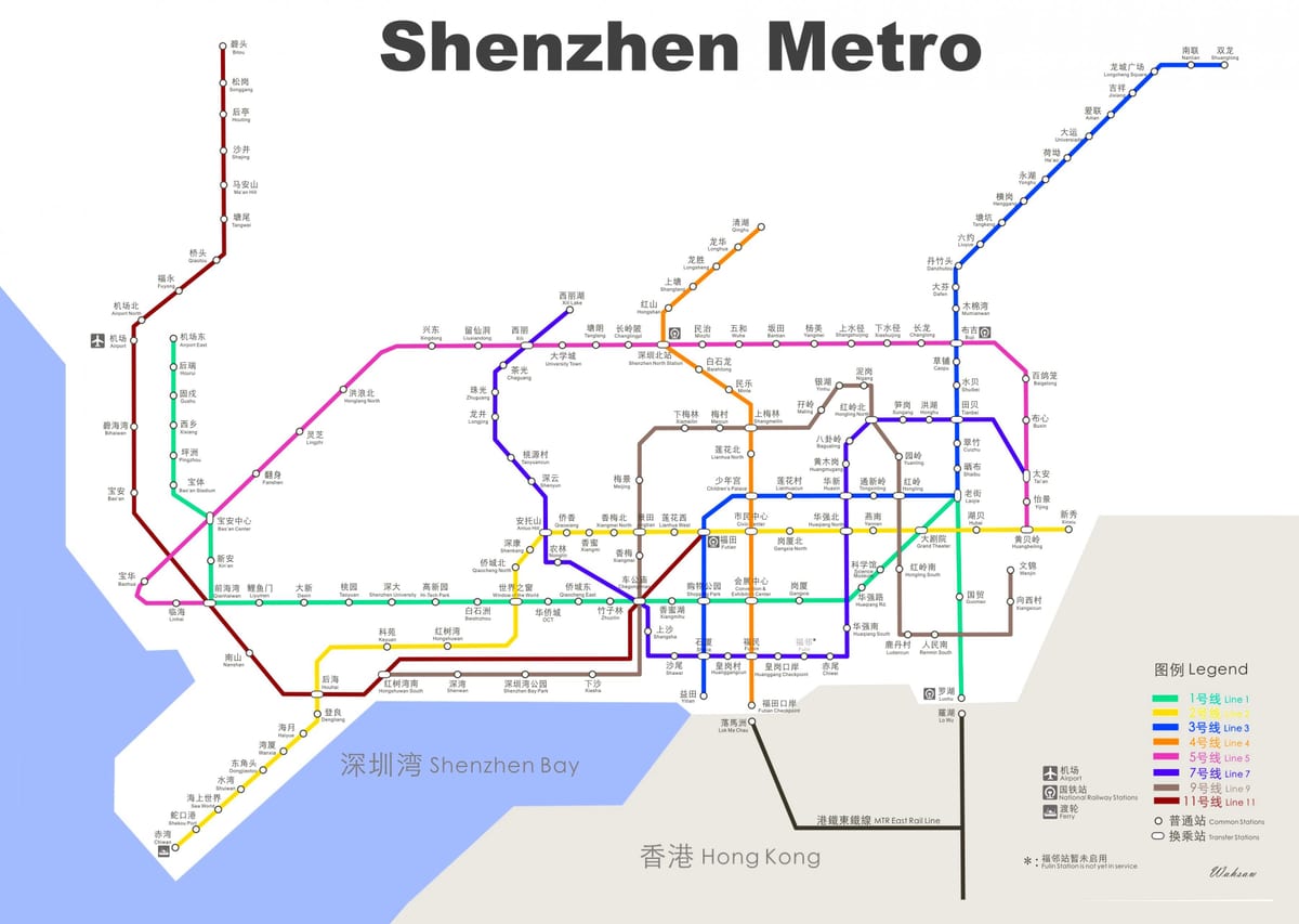 kat jeyografik nan Shenzhen anba tè