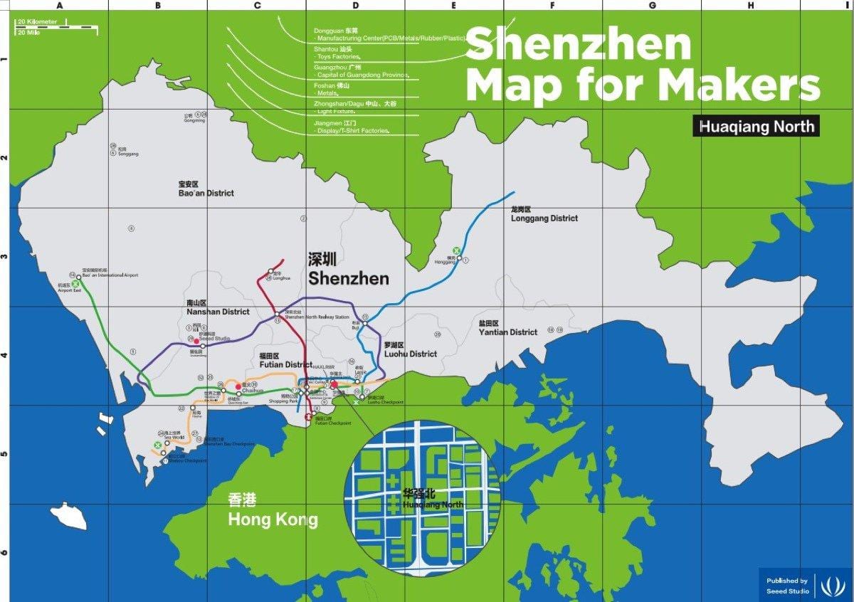 kat jeyografik nan Shenzhen kat jeyografik pou mizisyen