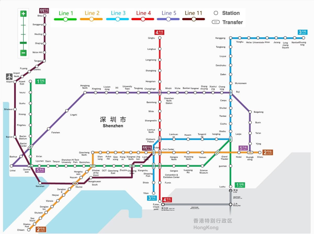 Shenzhen metro kat jeyografik 2016