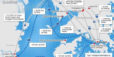 Kat jeyografik nan zhuhai tèminal nan ferry